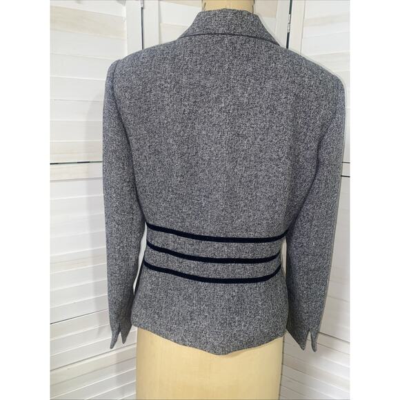 Studio 1 Women’s Sz 12 Suit Blazer Jacket Classy Career Fitted Velvet Trim - Picture 4 of 10